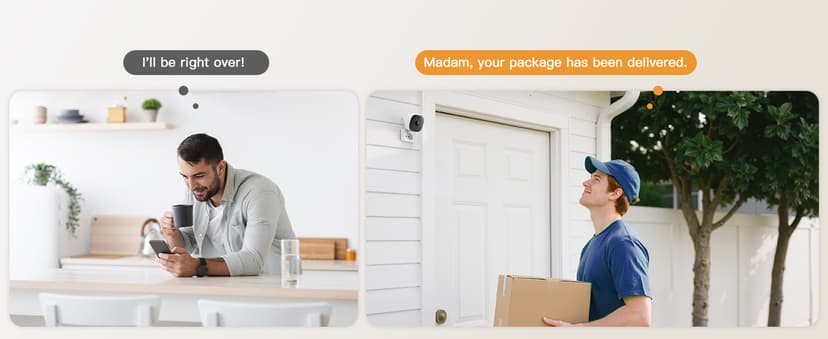 2K Cameras for Home Security,Indoor/Outdoor for Baby/Elder/Pet Monitoring with Phone app,Wired Plug&Play,Color Night Vision,2-Way Audio & 24/7 Recording,Support 128G Card ( Not Included),2-Pack
