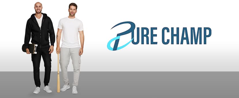 PURE CHAMP Mens 3 Pack Fleece Active Athletic Workout Jogger Sweatpants for Men with Zipper Pocket and Drawstring Size S-3XL