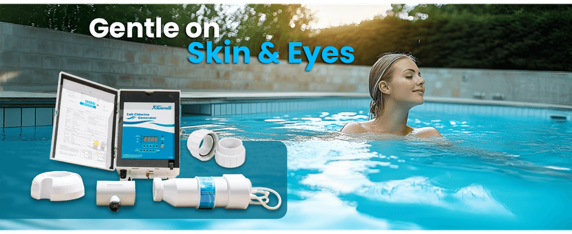 XtremepowerUS Saltwater Pool Chlorine Generator Salt Water Up to 40,000 Gallons Pools Chlorinator Flow Switch 40K Salt Chlorine w/Cleaning Stand