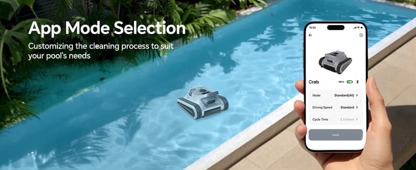 Cordless Robotic Pool Cleaner -Pool Vacuum 180W Brushless Motor, 45,000Pa Suction, Wall Climbing, Sonar Navigation, 3 Modes Automatic Pool Robot for Inground & Above-Ground Pools Up to 2150 Sq. Ft.