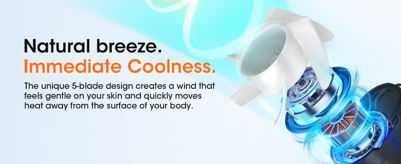 Heelkl 2026 AI Portable Fan Rechargeable, 4-Speed Strong Airflow, Personal Waist Fan with up to 25H of Working Time, Hands-Free Hanging Neck Fan, Wearable Belt Fan for Camping, Outdoor, Jobsite B0CZ3QR58B