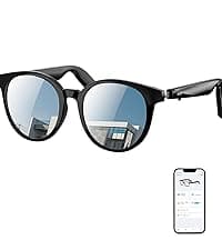 AI Glasses for Men & Women, Smart Glasses Powered by ChatGPT, AI Real-time Translation with 145 languages, 11H Music Play, Bluetooth Sunglasses with Polarized Lens, UV Protection for Daily Use, Travel