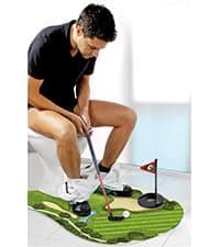 Toilet Golf, Toilet Golf Game Mini Golf - Gag Gifts for Men - Funny Dad Gifts, Funny Gifts for Men Boyfriend Brother, White Elephant Gifts for Adults
