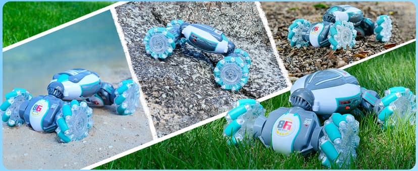 PREPOP Gesture Sensing RC Stunt Car, Birthday for Age 6 7 8-12 13+ Year Old Boys - Cool Toys for Kids, Hand Controlled Remote Control Twist Vehicle with Lights & Music, 4WD Rotating