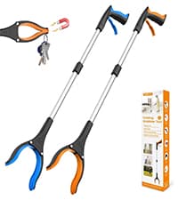 32" Grabber Reacher Tool, 2-Pack Foldable Reacher Grabber Pickup Tool with 360° Rotating Jaw & Magnet, Trash Picker Upper Grabber, Lightweight Grabbers for Seniors Heavy Duty B0CGDM3SCN