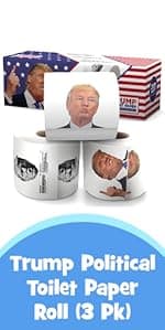 Joe Biden Funny Political Toilet Paper Roll by Gagster - TP Prank Democrat & Republican Election Party Joke Gifts,White Elephant Gift Exchange, Secret Santa, Make your Butt Laugh