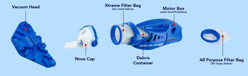 POOL BLASTER Max CG Cordless Pool Vacuum for Commercial Grade Cleaning & Heavy Duty Power, Handheld Rechargeable Swimming Pool Cleaner for Inground & Above Ground Pool, Hoseless Design by Water Tech