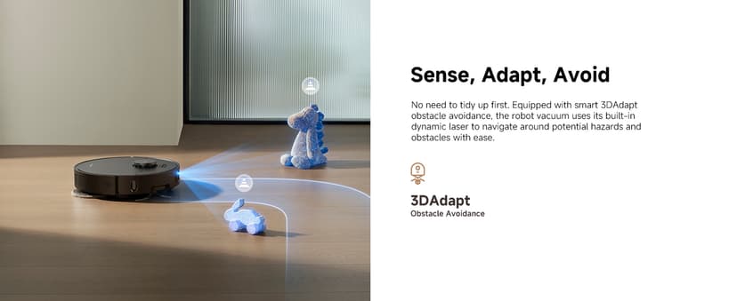 DREAME L40 Ultra Gen 2 Robot Vacuum and Mop with 25,000Pa Suction, Extendable Side Brush and Mop, All-in-One Self-Emptying & Cleaning Dock, Voice & App Control, Black