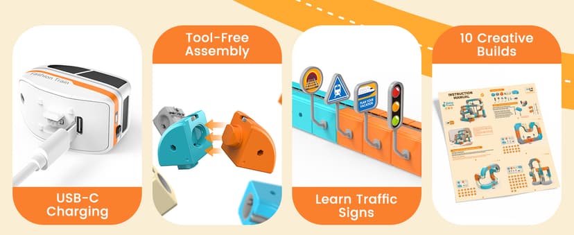 Electric Train Set 3D Flexible Race Track for Kids 3 4 5 6 7 8 Years Old, 124 Pcs Gravity-Defying Rail Building Toys with Motorized Car, STEM Learning Toy Gift for Toddlers Birthday