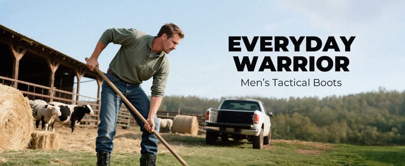 NORTIV 8 Men's Military Tactical Work Boots Side Zipper Leather Motorcycle Combat Boots Trooper