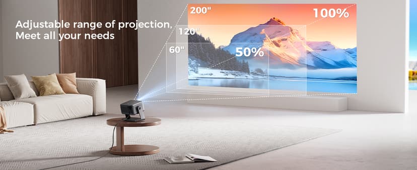 Goodee Viedo Projector With Wifi And Bluetooth, Smart Movie System/ Dolby Audio/ Auto Focus & Keystone Portable Projector, 4k Video Decode & 1080p Native For Home Theater / Outdoor