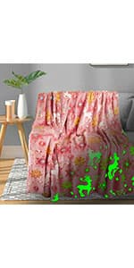 TEHALK Unicorn Glow in The Dark Blanket, Unicorn Blanket for Girls/Kids, Unicorns Gifts for Girls Age 3-12, Toddler Blanket for Kids, Soft Fleece Blanket Throw Birthday Gift 40"x60"