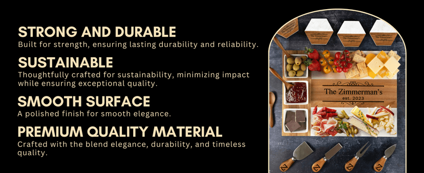 Personalized Charcuterie Board, Marble Cheese Boards for Bridal Shower Gifts, Perfect Housewarming Gifts for Couples, Custom Wedding Gifts, New Home Gift for Christmas