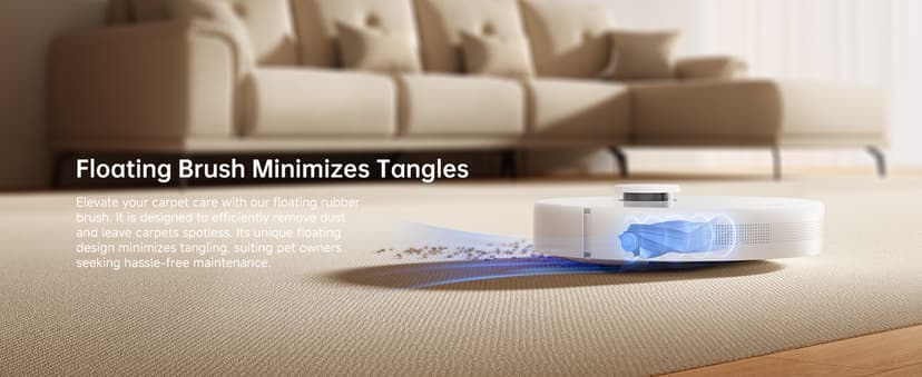 DREAME C20 Plus Robot Vacuum, 90 Days Self-Emptying Robot Vacuum and Mop Combo, 6000Pa Suction Robotic Vacuum, LiDAR Navigation, APP/Voice Control, Robot Vacuum Cleaner for Pet Hair/Carpet/Hard Floor