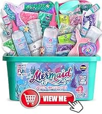 Halloween Toy Monster Slime Kit for Girls Ages 6-12, FunKidz Glow in Dark Slime Making Kit for Kids Make Soft Slime Balls with Photochromic Powder Kid Ideal Party Gifts