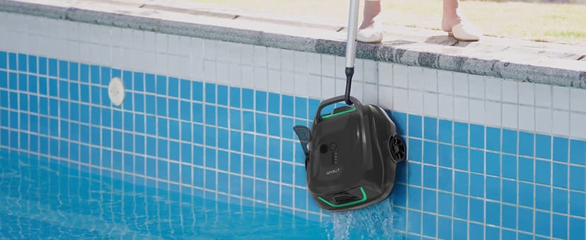 (2025 Upgraded) WYBOT A1 Pool Vacuum for Above Ground Pool, Automatic Cordless Robotic Pool Cleaner with 120 Mins, Double Filters, LED Indicator, 2.5H Charging, Ideal for Plat Pools
