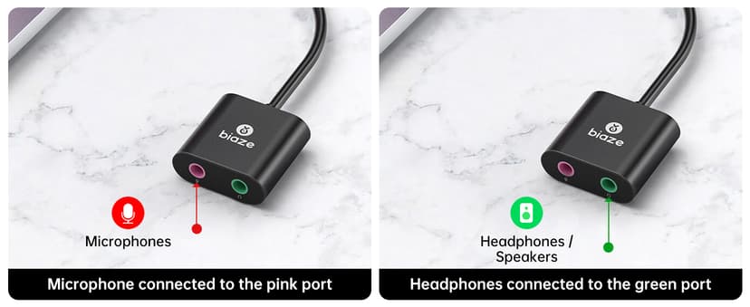 USB to 3.5mm Jack Audio Adapter External Sound Card with 3.5mm Headphone and Microphone TRS Jack to USB Compatible with Windows, Laptops, Desktops Windows, MAC, Linux, PC, PS5, PS4