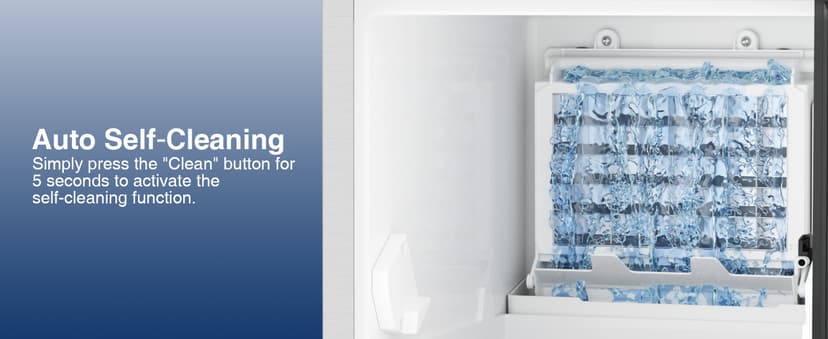 Mojgar Under Counter Ice Maker Machine - 90Lbs/24H, 35Lbs Storage Bin, Freestanding & Bulit-in Commercial Ice Maker | Self-Cleaning | Reversible Door | Commercial Ice Machine | Full Stainless Steel