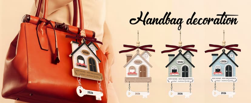 Housewarming Gifts for New Home - Housewarming Gift Presents for Women, Couple - New House New Beginning - Wooden Ornament House Warming Gifts New Home Ornament 2026 - New Home Owners Gift Ideas B0DNW6THX1