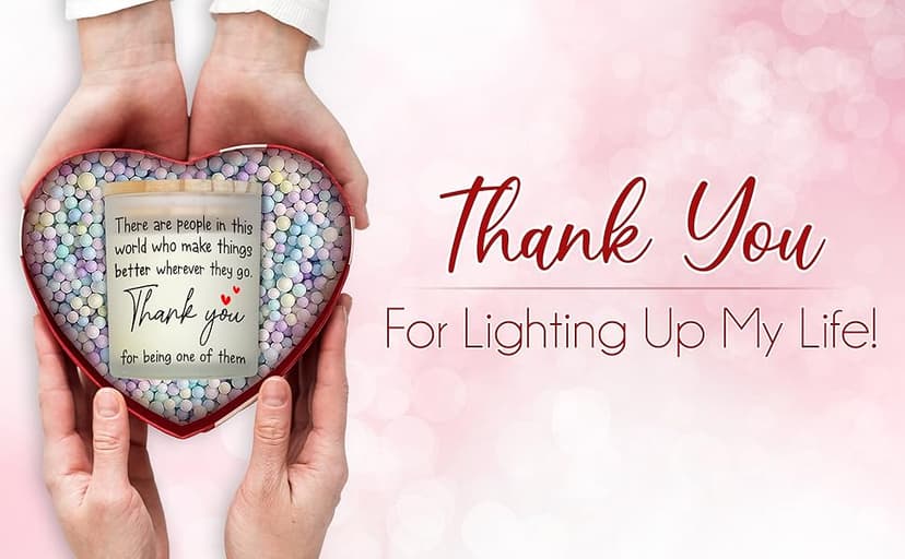 OASSIE Thank You Gifts for Women - Long Lasting Vanilla Lavender Candle 10 Oz - Appreciation Inspirational Birthday Gifts for Women Coworkers Friend Teachers Nurses Boss Employees