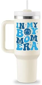 New Mom Gift for Boy Mama, Pregnant Mom, Expecting Mommy, First Time Mom - 40oz Travel Cup Insulated Tumbler with Lid & Straw ROSTANTEN Boy Mom Gifts for New Mom - First Mothers Day Gifts for New Mom B0F1N91JS7