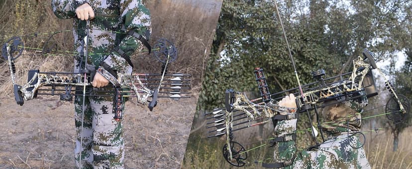 Archery Compound Bow Set 20-70 LBS, Draw Length 19"-31", up to IBO 320 fps, Hunting Compound Bow with All Accessories for Archery Hunting Target Shooting Practice RTH