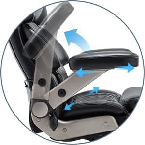 Big and Tall Office Chair 700lbs- Large High Back Executive Computer Desk Chair with 3D Flip-Up Arms, Adjustable Lumbar Support, Extra Wide Plus Size Seat, Heavy Duty Metal Base & Quiet Rubber Wheels