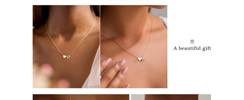 Turandoss Gold Heart Initial Necklace for Women Teen Girls - 18K Gold Plated Letter A-Z Pendant Necklace Dainty Heart Necklaces Tiny Initial Necklaces Birthday Gifts for Women Jewelry