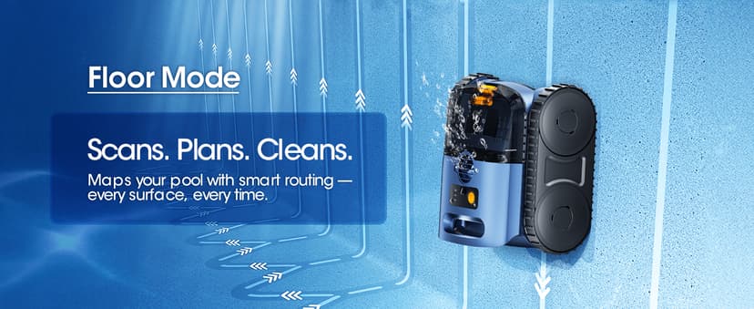 Cordless Robotic Pool Vacuum with Smarter Navigation & Track Drive, Dual 180W Brushless Motors, Wall & Waterline Climbing, 150-Min Runtime, for Inground & Above-Ground Pools up to 2,150 Sq. Ft.