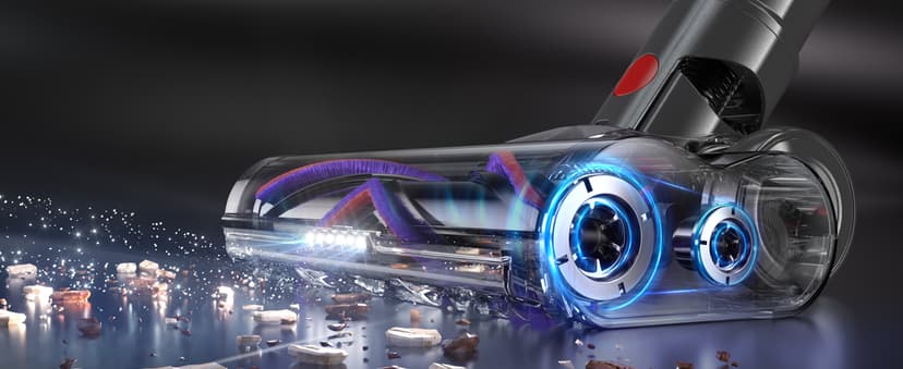 Cordless Vacuum Cleaner, 600W 50KPA 70 Mins Vacuum Cleaners for Home, Self-Standing Cordless Vacuum with Charging Dock Station, LED Display, Upgraded Anti-Tangle Stick Vacuum for Pet Hair/Carpet/Floor