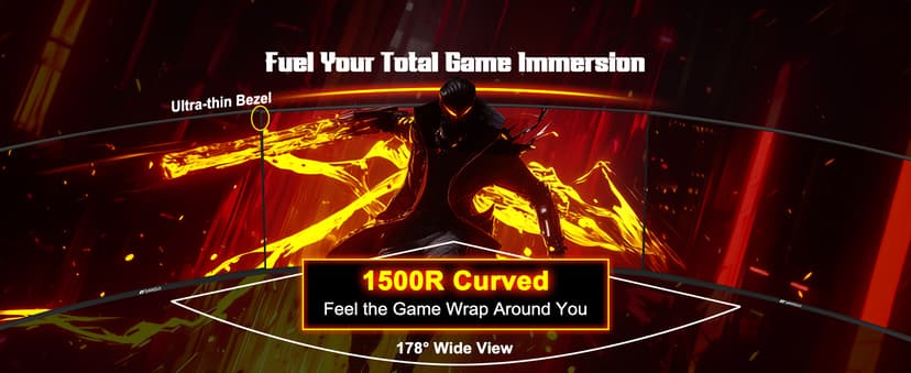 SANSUI 34 Inch 240Hz Ultrawide Curved Gaming Monitor UWQHD 3440×1440, 21:9 2K Curved Monitor 1500R,HDR400,Fast VA, PIP/PBP,AI Crosshair,AIPQ(Visual Enhance),MPRT 1ms,HDMI2.1 * 2,DP1.4 * 2