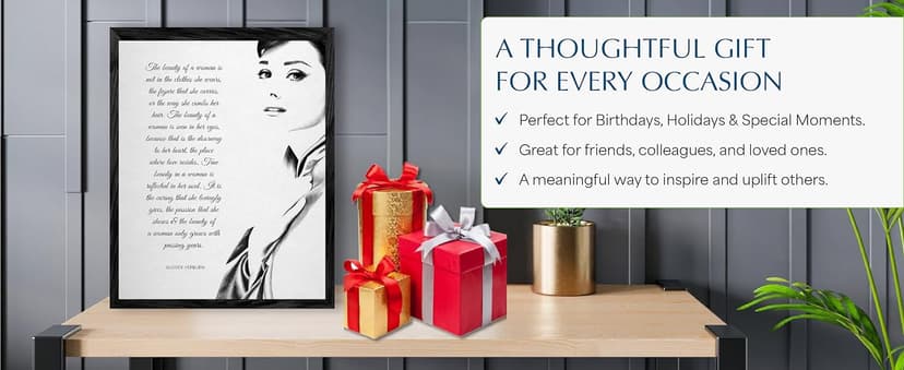 The Beauty of a Woman Wall Art Print – Famous Inspirational Quote Poster – Elegant Feminine Home Décor for Bedroom, Office, or Living Room – Meaningful Gift for Women, Mom, or Friend.11x14 Unframed