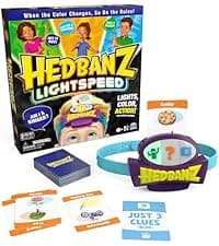 Spin Master Games, Hedbanz 2023 Edition with New Cards, Picture Guessing Board Game, for Family & Kids, 2-6 Players, for Ages 6 & Up