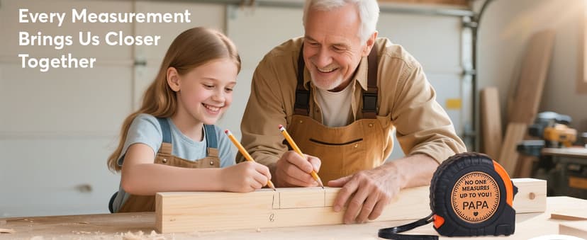 Gifts for Grandpa Papa Birthday Christmas Papa Gifts from Grandkids, Xmas Grandfather Gifts from Granddaughter Grandson, Grandparents Day Gift, Genuine Leather Engraved 25 FT Tape Measure Useful Tools
