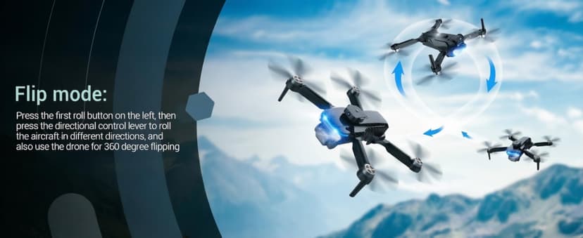 4K Dual-Camera Drone with GPS for Adults & Teens - Foldable RC Quadcopter with Auto Focus, 30 Mins Flight Time, Follow Me, Waypoint Flight, Headless Mode, 6-Axis Gyro, One-Key Emergency Stop - Black