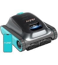 (2026 Upgrade) AIPER Scuba X1 Cordless Robotic Pool Cleaner with Micromesh Ultra-Fine Filter, Include Wireless Charging Dock, Cross Pattern Smart Navigation, Horizontal Waterline Scrubbing