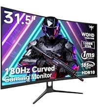 KTC 32 Inch 240Hz Curved Gaming Monitor, FHD 1080P 1500R HDR Gaming PC Monitor, FreeSync, Ultra-Fast 1ms Monitor for Gamer, 3500:1 Contrast, HDMI 2.0 x 2, DisplayPort 1.4 & USB 2.0, H32S17F