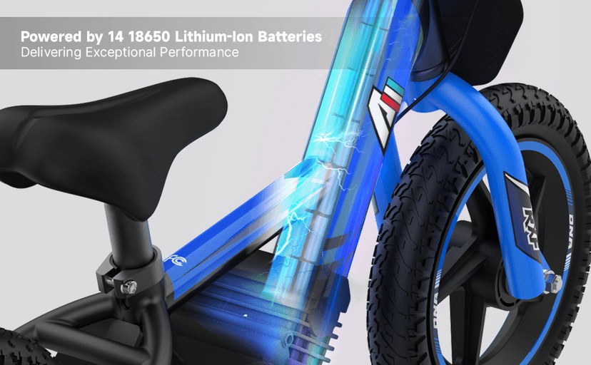 AIII Lightweight Electric Dirt Bike for Kids, 170/340W Electric Motorcycle Up to 10/12MPH, 24V Detachable Battery, Hand-Operated Dual Brakes Electric Balance Bike for Ages 3-6/5-12