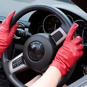 FEIQIAOSH Winter Leather Gloves for Women, Premium Sheepskin Warm Gloves for Cold Weather, Fleece Lining Touch Screen Glove