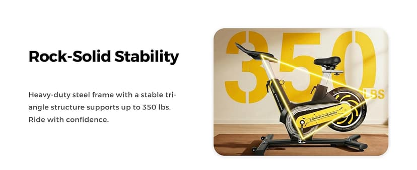 Compact Exercise Bike for Small Spaces, Quiet Rear Flywheel Stationary Bike for Home, 7-Level Lever Resistance, Soft Seat Indoor Cycling Bike for Petite to Medium Frames (<26dB)