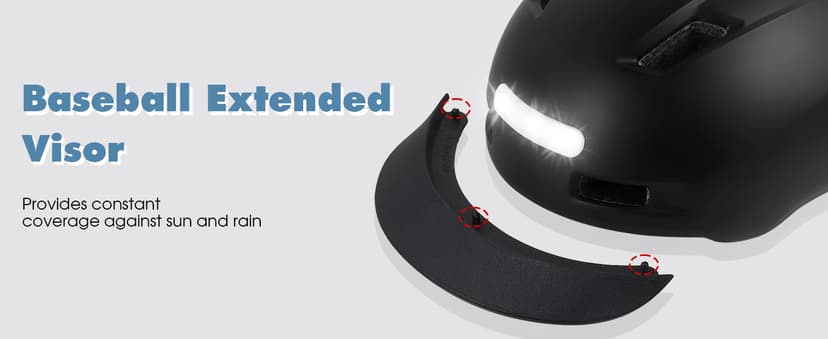 Bike Helmet, Shinmax Adult Cycling Helmet with USB Rechargeable LED Front and Back Light Bicycle Helmets for Men Women