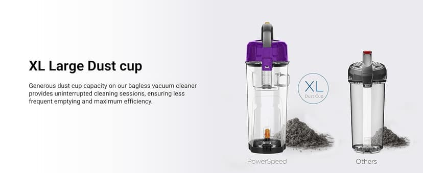 Eureka NEU182B PowerSpeed Bagless Upright Vacuum Cleaner, Purple