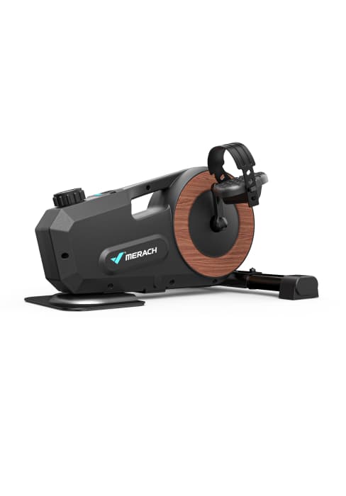 Under Desk Bike Pedal Exerciser, Quiet Magnetic Mini Exercise Bike with MERACH App for Arm, Leg Recovery, Physical Therapy, Smooth Foot Desk Cycle