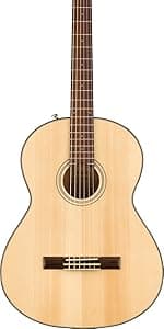 Fender Acoustic Guitar, with 2-Year Warranty, CD-60 Dreadnought V3 Classic Design with Rounded Walnut Fingerboard and Alloy Steel Strings, Glossed Black Finish, Spruce Top, Includes Hard-Shell Case