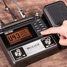 MOOER GE100 Multi-Effects Guitar Pedal with 80 Presets, 66 Effects, Loop and 40 Drum Rythm. Distortion, Expression Volume Wah Pedal, Tap Tempo, Headphone Out, LED Screen, Tuner
