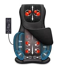 Snailax Neck Back Massager with Heat, Full Body Massage Chair Pad, Adjustable Compression, Rolling, Shiatsu Massage Seat Cushion, Chair Massagers,Gifts for Women, Man (Upgrade)