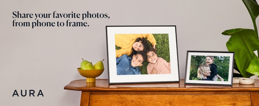 Aura Digital HD Picture Frame, Best Frame for Gifting, (10" - Carver Black Mat) B0GMKR3PJ7