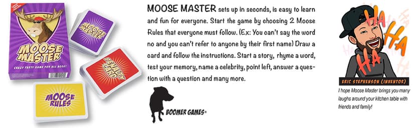 Moose Master - Laugh Until You Cry Fun - Your Cheeks Will Hurt from Smiling and Laughing so Hard - for Fun People Looking for A Hilarious Night in a Box