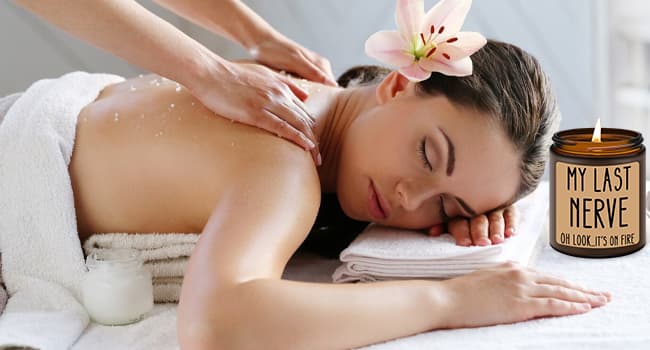 Homsolver Birthday Gifts for Women, Funny Friendship Gift for Best Friend - My Last Nerve Lavender Candle - Unique Birthday Gifts for Women, Her, Mom, BFF, Sister