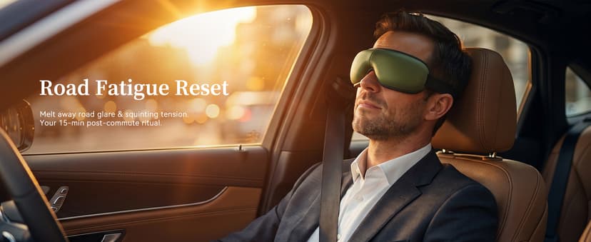 35dB, Lightweight Eye Massager, Gift for Women Husband, for Home, Office, and Travel ReliefRX Ultra-Quiet Eye Massager with Heat and Cooling, Sage Green B0GJ3CPT77